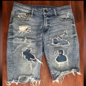 Ripped jeans shorts-aeropostale